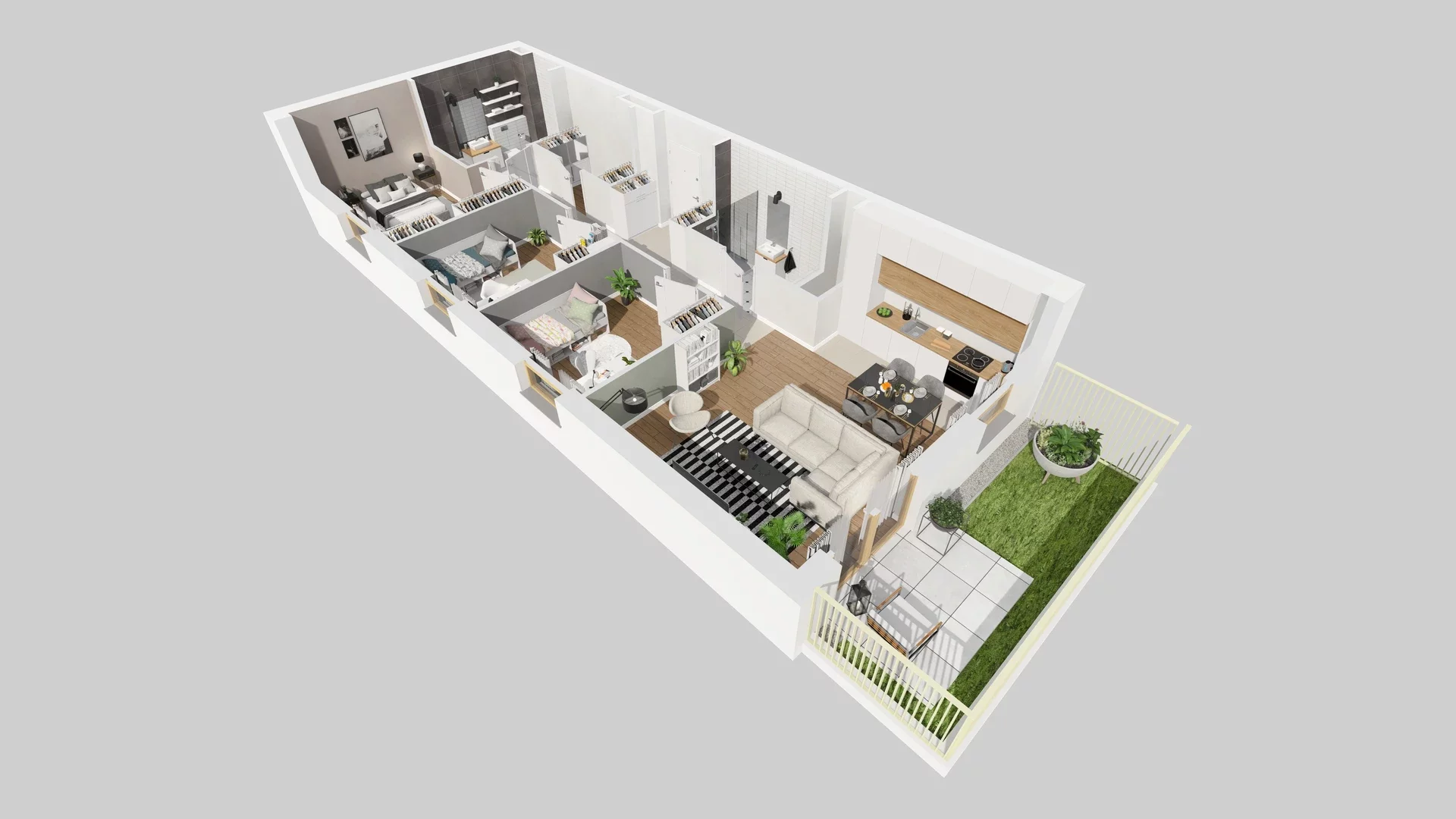 4 pokoje, mieszkanie 79,41 m², parter, oferta nr A/4, Osiedle Zielna 4.2, Wrocław, Psie Pole-Zawidawie, Psie Pole, ul. Zielna
