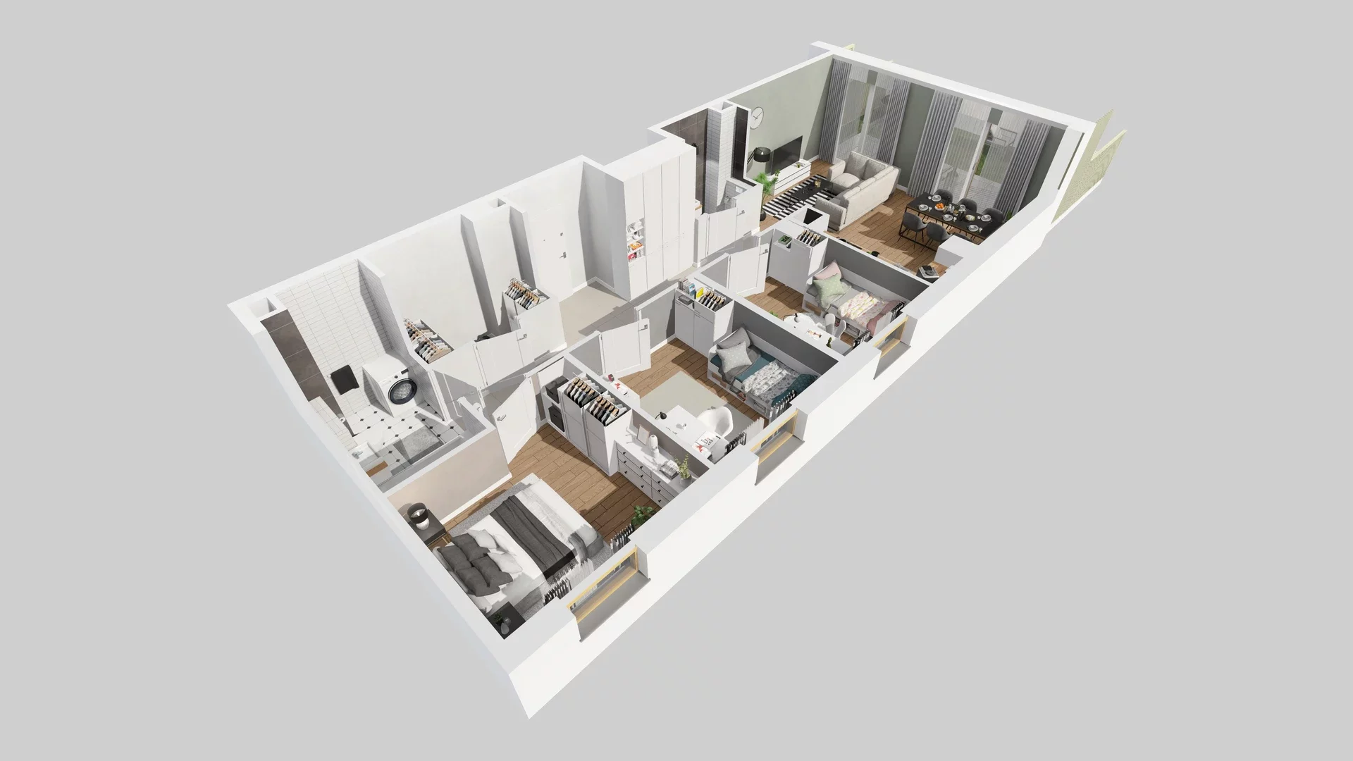 4 pokoje, mieszkanie 76,29 m², parter, oferta nr B/2, Osiedle Zielna 4.2, Wrocław, Psie Pole-Zawidawie, Psie Pole, ul. Zielna