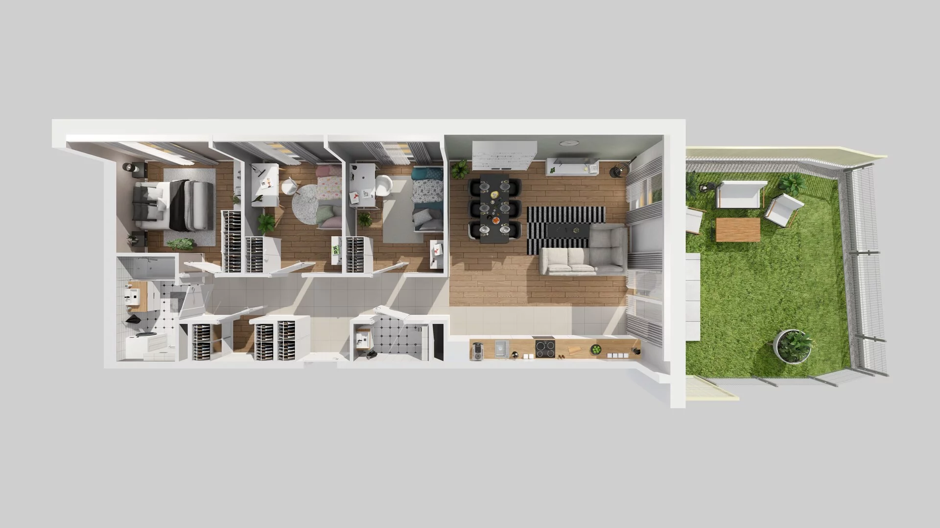4 pokoje, mieszkanie 79,95 m², parter, oferta nr B/3, Osiedle Zielna 4.2, Wrocław, Psie Pole-Zawidawie, Psie Pole, ul. Zielna