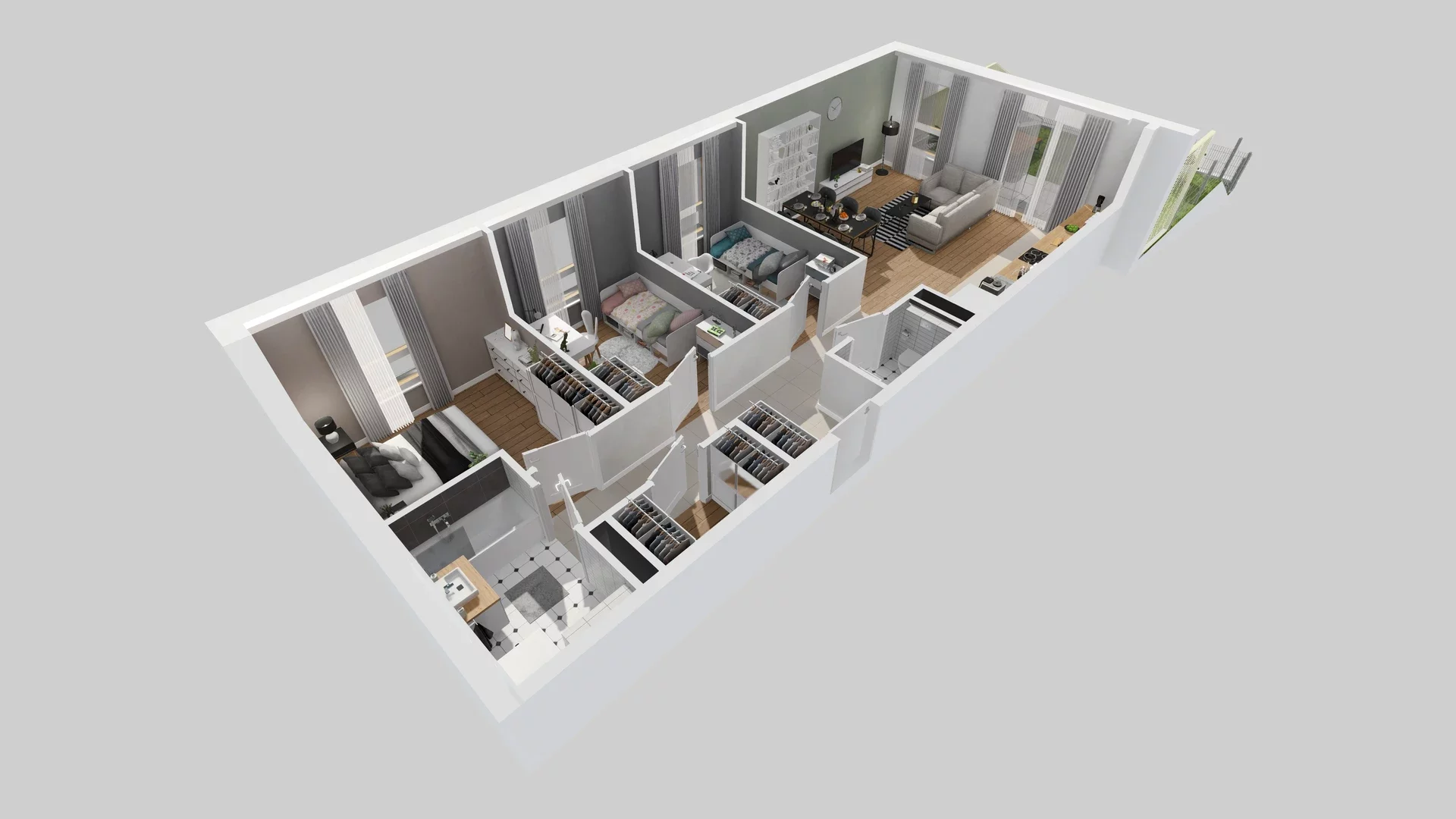 4 pokoje, mieszkanie 79,95 m², parter, oferta nr B/3, Osiedle Zielna 4.2, Wrocław, Psie Pole-Zawidawie, Psie Pole, ul. Zielna