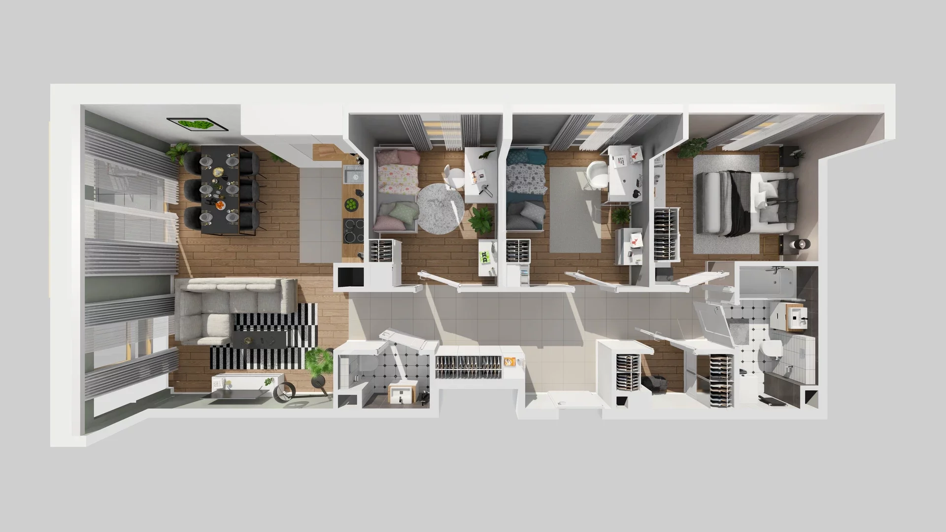 4 pokoje, mieszkanie 76,29 m², piętro 1, oferta nr B/9, Osiedle Zielna 4.2, Wrocław, Psie Pole-Zawidawie, Psie Pole, ul. Zielna