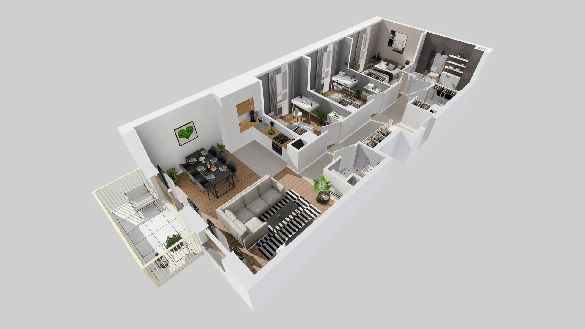 4 pokoje, mieszkanie 76,29 m², piętro 1, oferta nr B/9, Osiedle Zielna 4.2, Wrocław, Psie Pole-Zawidawie, Psie Pole, ul. Zielna