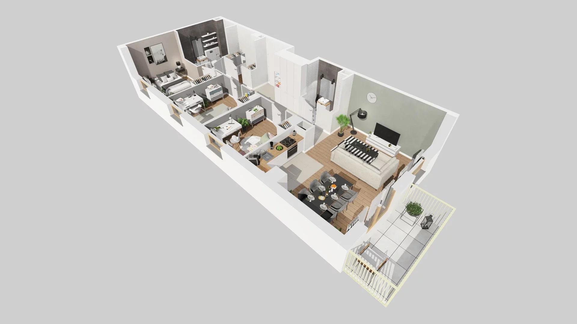 4 pokoje, mieszkanie 76,29 m², piętro 1, oferta nr B/9, Osiedle Zielna 4.2, Wrocław, Psie Pole-Zawidawie, Psie Pole, ul. Zielna