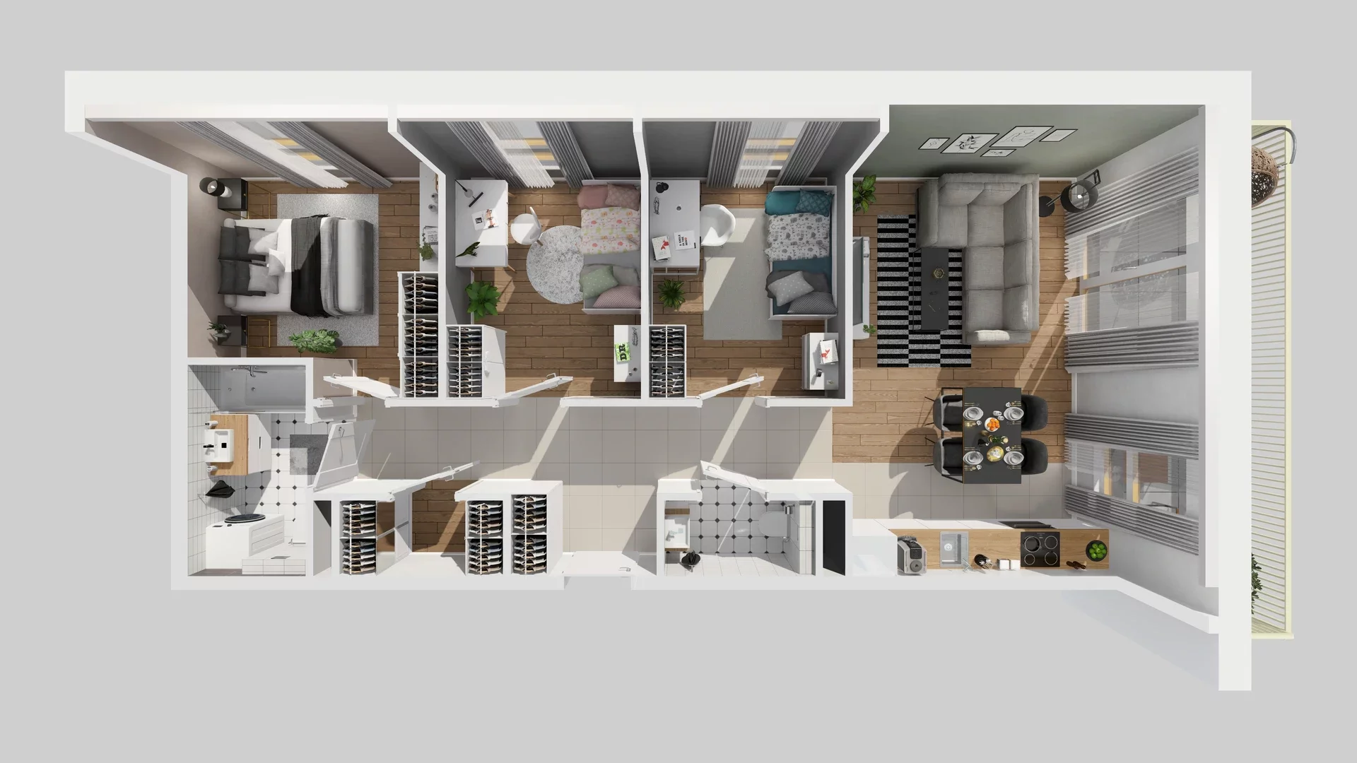 4 pokoje, mieszkanie 69,58 m², piętro 1, oferta nr B/10, Osiedle Zielna 4.2, Wrocław, Psie Pole-Zawidawie, Psie Pole, ul. Zielna