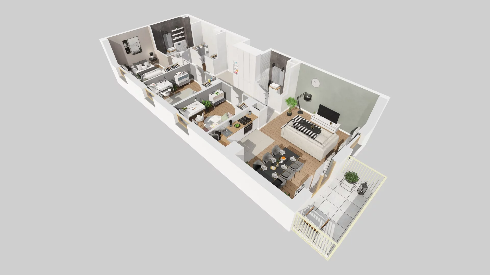 4 pokoje, mieszkanie 76,29 m², piętro 2, oferta nr B/16, Osiedle Zielna 4.2, Wrocław, Psie Pole-Zawidawie, Psie Pole, ul. Zielna