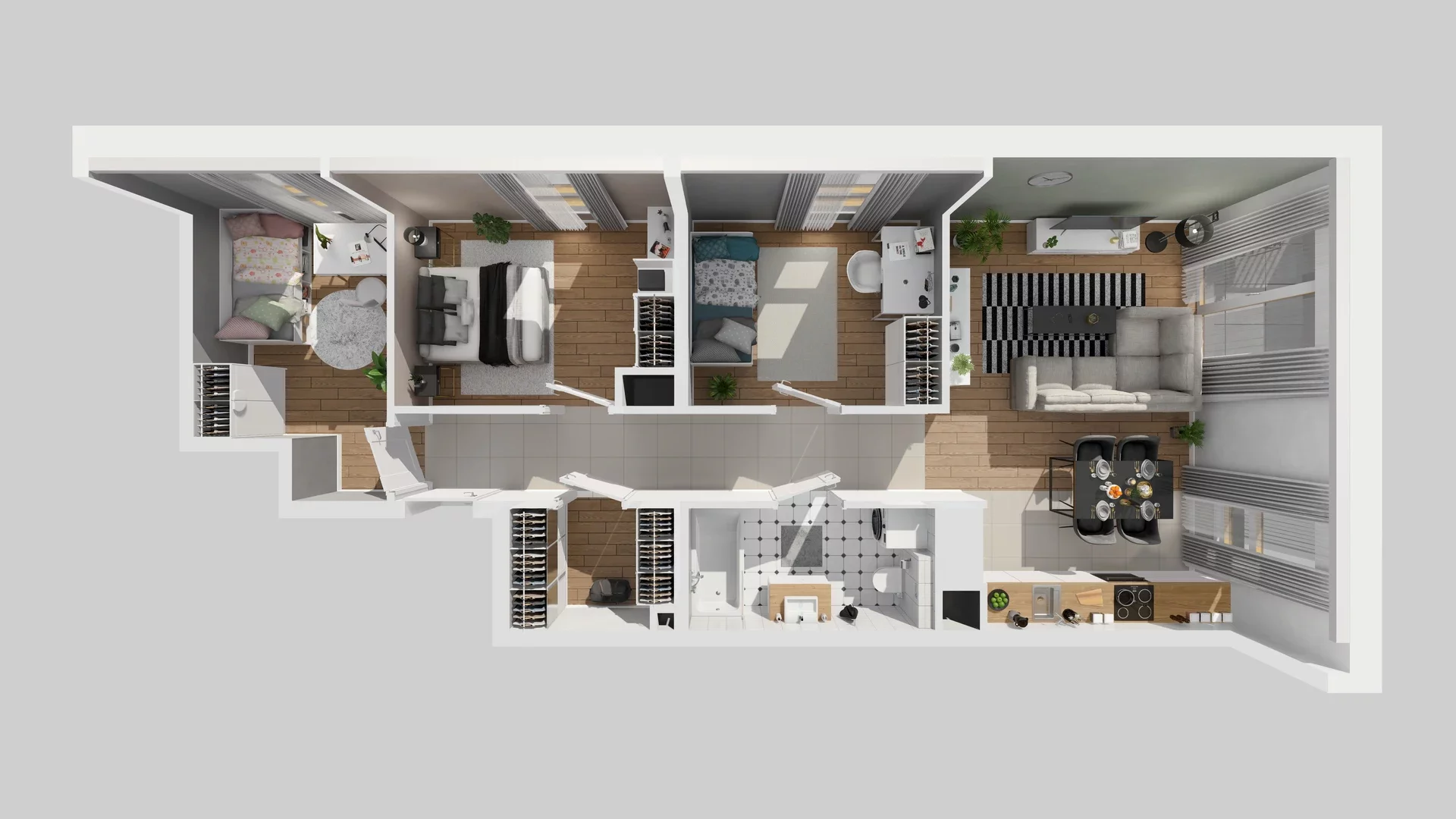 4 pokoje, mieszkanie 69,49 m², piętro 3, oferta nr B/21, Osiedle Zielna 4.2, Wrocław, Psie Pole-Zawidawie, Psie Pole, ul. Zielna