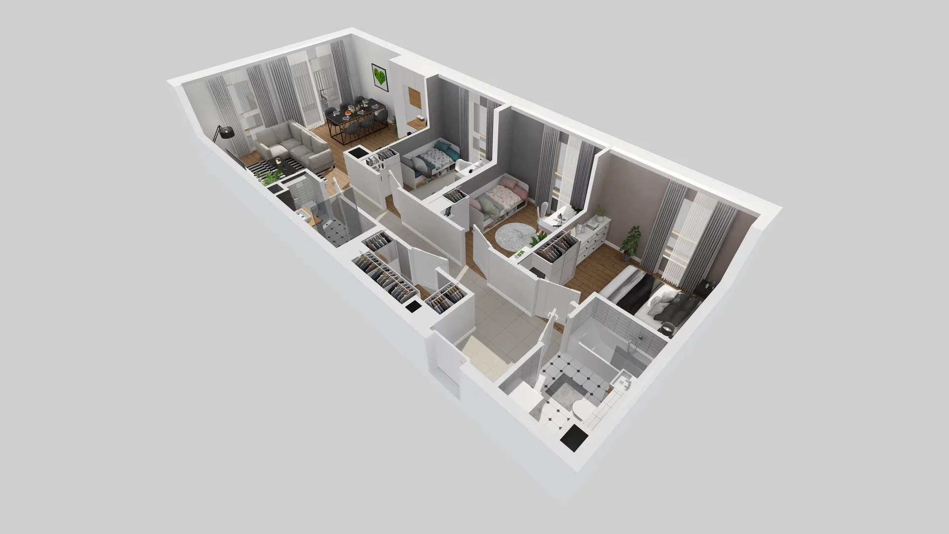 4 pokoje, mieszkanie 76,93 m², piętro 3, oferta nr B/22, Osiedle Zielna 4.2, Wrocław, Psie Pole-Zawidawie, Psie Pole, ul. Zielna