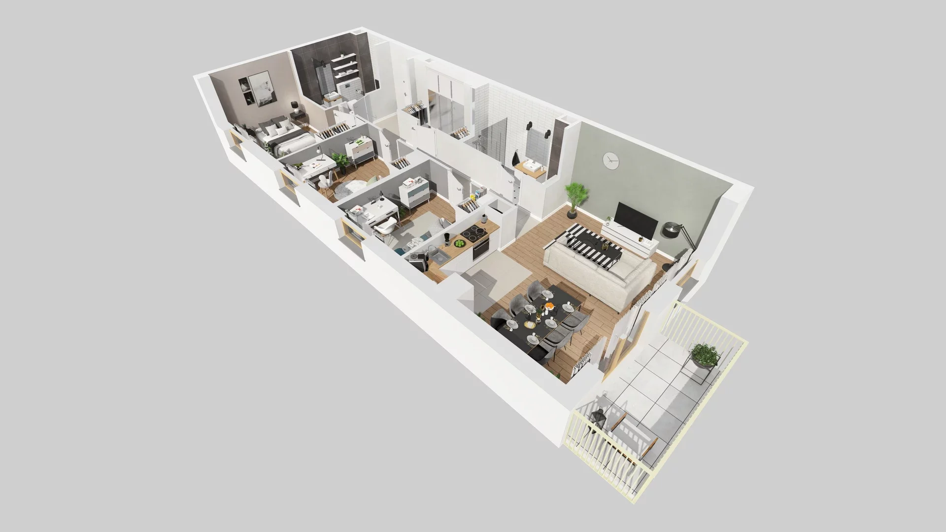 4 pokoje, mieszkanie 76,93 m², piętro 3, oferta nr B/22, Osiedle Zielna 4.2, Wrocław, Psie Pole-Zawidawie, Psie Pole, ul. Zielna