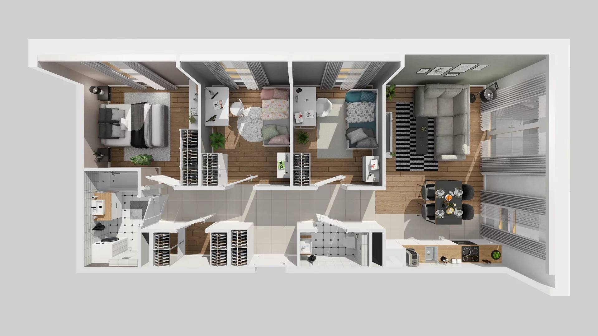 4 pokoje, mieszkanie 69,58 m², piętro 3, oferta nr B/23, Osiedle Zielna 4.2, Wrocław, Psie Pole-Zawidawie, Psie Pole, ul. Zielna