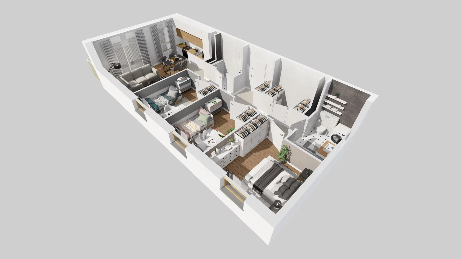 4 pokoje, mieszkanie 69,58 m², piętro 3, oferta nr B/23, Osiedle Zielna 4.2, Wrocław, Psie Pole-Zawidawie, Psie Pole, ul. Zielna