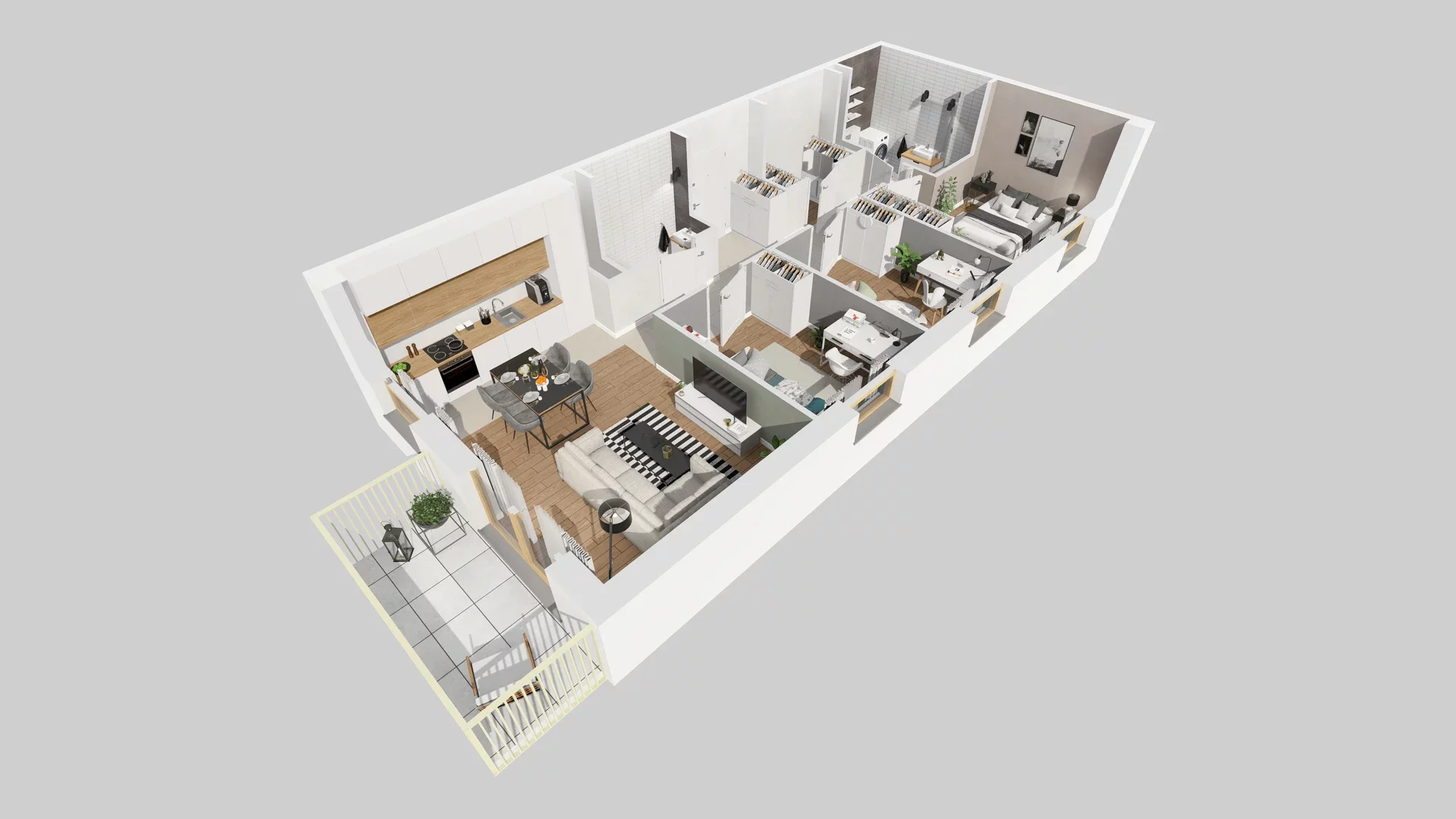 4 pokoje, mieszkanie 69,58 m², piętro 3, oferta nr B/23, Osiedle Zielna 4.2, Wrocław, Psie Pole-Zawidawie, Psie Pole, ul. Zielna