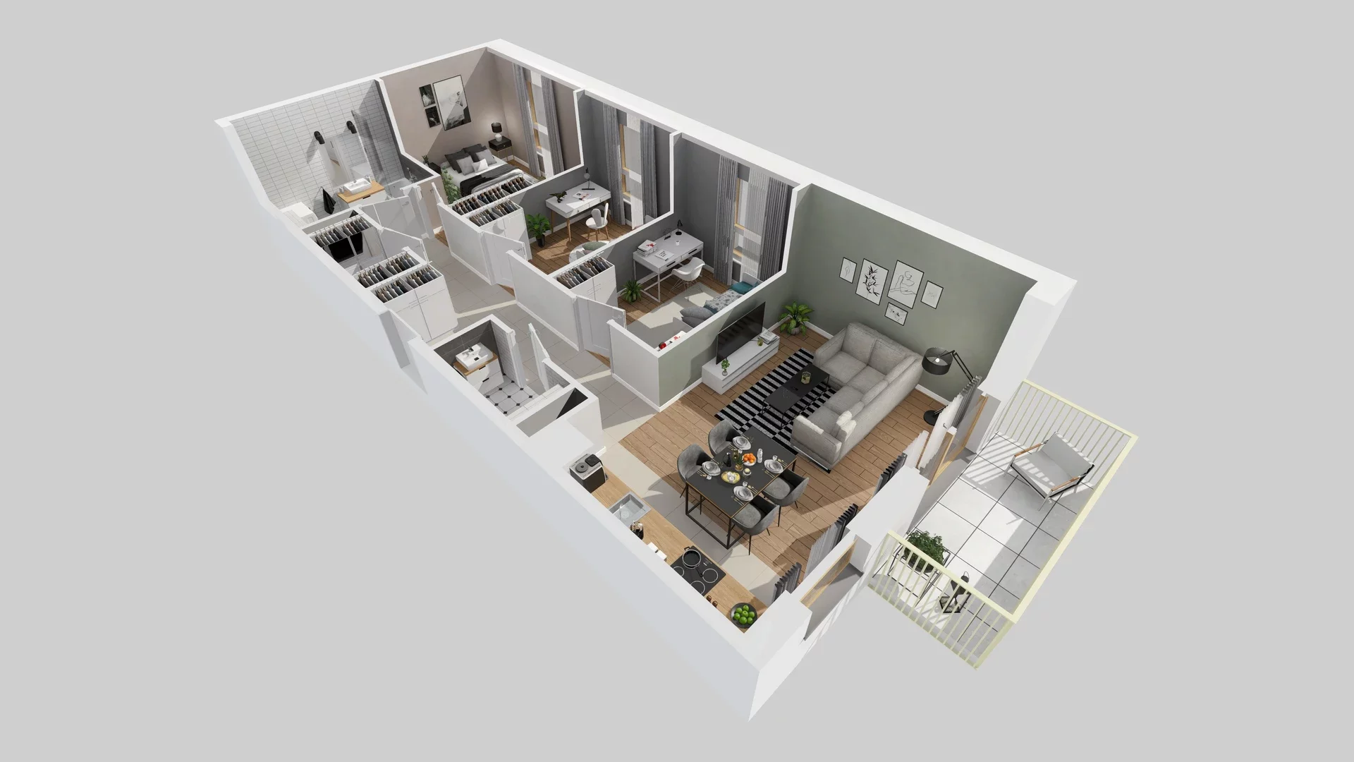 4 pokoje, mieszkanie 69,58 m², piętro 3, oferta nr B/23, Osiedle Zielna 4.2, Wrocław, Psie Pole-Zawidawie, Psie Pole, ul. Zielna