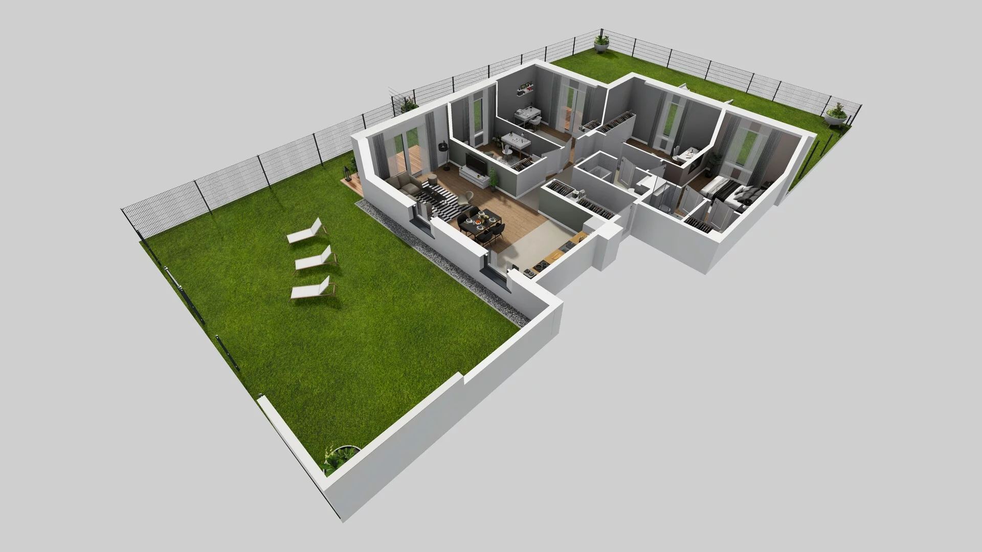5 pokoi, mieszkanie 102,61 m², parter, oferta nr L/1, Wille Biskupin, Wrocław, Biskupin-Sępolno-Dąbie-Bartoszowice, Śródmieście, ul. Braci Gierymskich 156