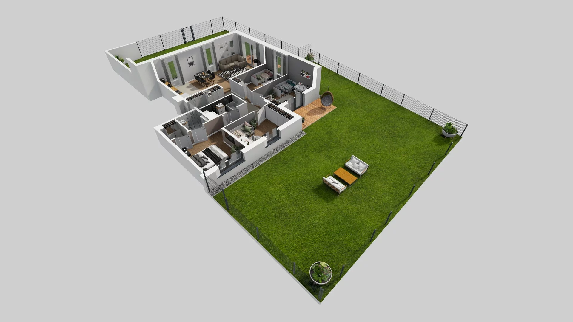 5 pokoi, mieszkanie 102,61 m², parter, oferta nr L/1, Wille Biskupin, Wrocław, Biskupin-Sępolno-Dąbie-Bartoszowice, Śródmieście, ul. Braci Gierymskich 156