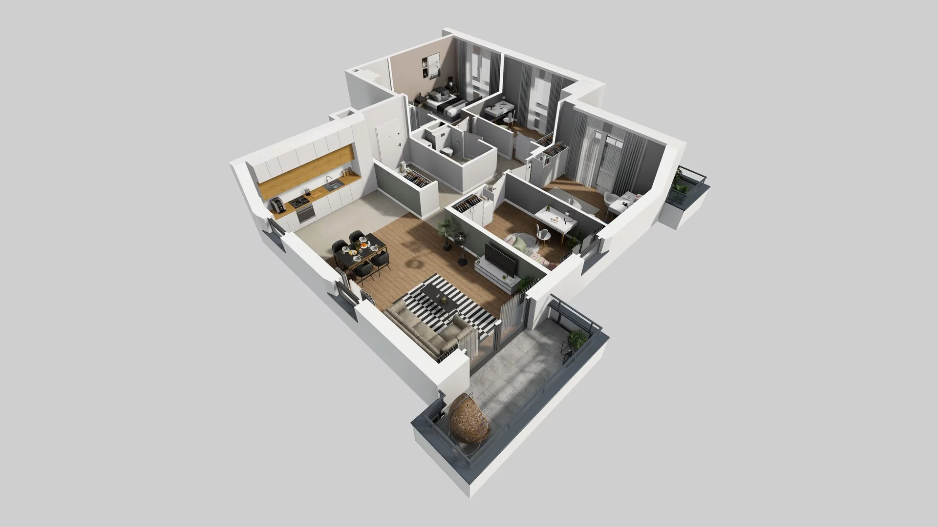 5 pokoi, mieszkanie 104,46 m², piętro 1, oferta nr C/6, Wille Biskupin, Wrocław, Biskupin-Sępolno-Dąbie-Bartoszowice, Śródmieście, ul. Braci Gierymskich 156
