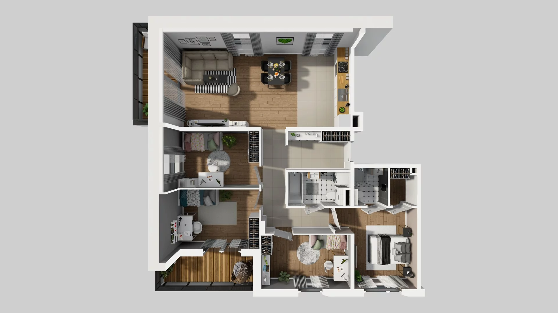 5 pokoi, mieszkanie 102,70 m², piętro 1, oferta nr R/4, Wille Biskupin etap 3, Wrocław, Biskupin-Sępolno-Dąbie-Bartoszowice, Śródmieście, ul. Braci Gierymskich