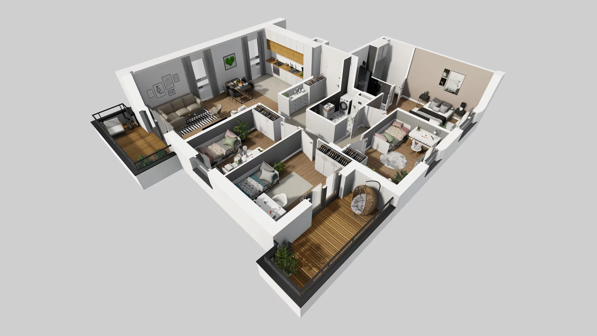 5 pokoi, mieszkanie 102,70 m², piętro 1, oferta nr R/4, Wille Biskupin etap 3, Wrocław, Biskupin-Sępolno-Dąbie-Bartoszowice, Śródmieście, ul. Braci Gierymskich