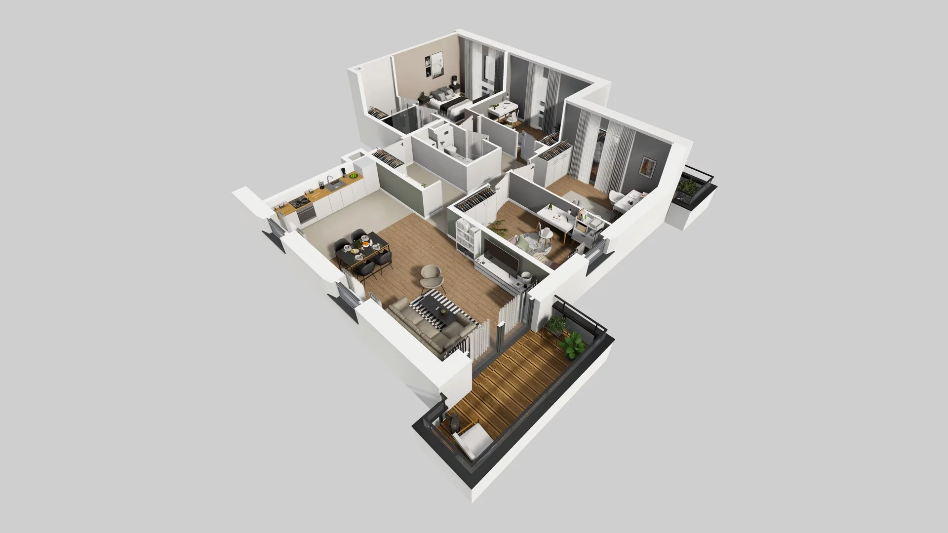 5 pokoi, mieszkanie 102,70 m², piętro 1, oferta nr R/4, Wille Biskupin etap 3, Wrocław, Biskupin-Sępolno-Dąbie-Bartoszowice, Śródmieście, ul. Braci Gierymskich