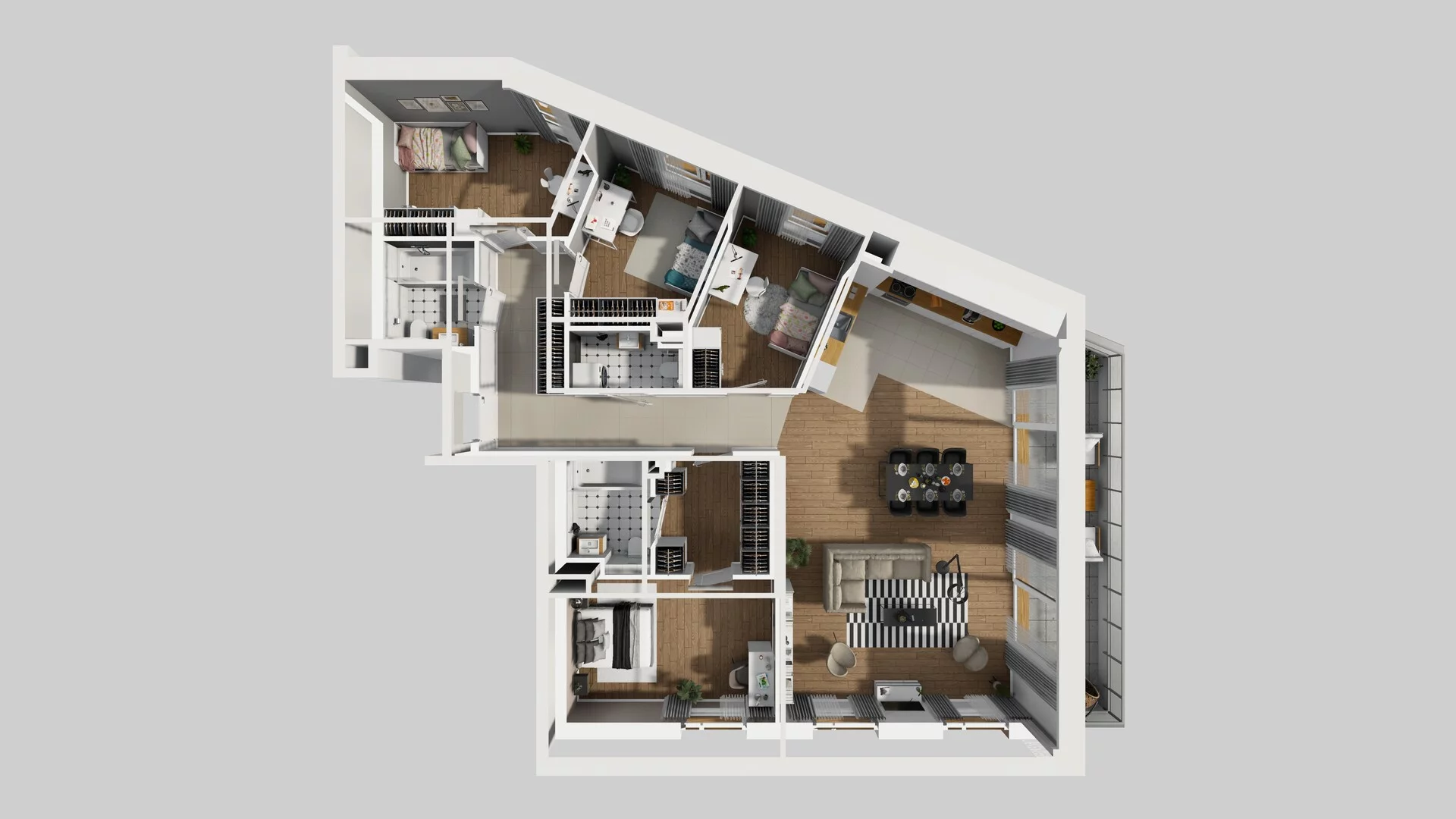 5 pokoi, mieszkanie 123,14 m², piętro 1, oferta nr C/7, Apartamenty Literacka 2, Warszawa, Bielany, Piaski, ul. Literacka