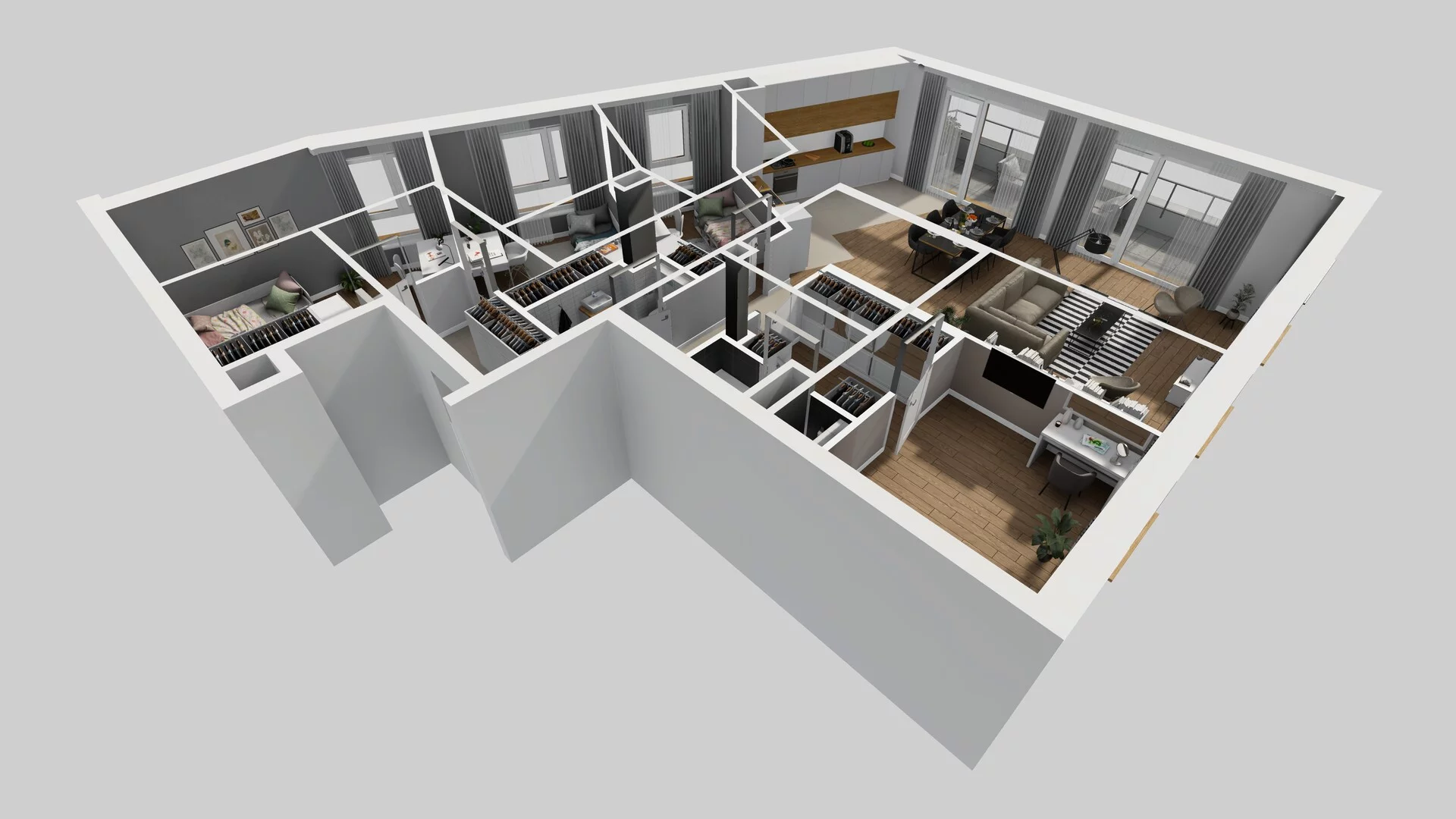 5 pokoi, mieszkanie 123,14 m², piętro 1, oferta nr C/7, Apartamenty Literacka 2, Warszawa, Bielany, Piaski, ul. Literacka
