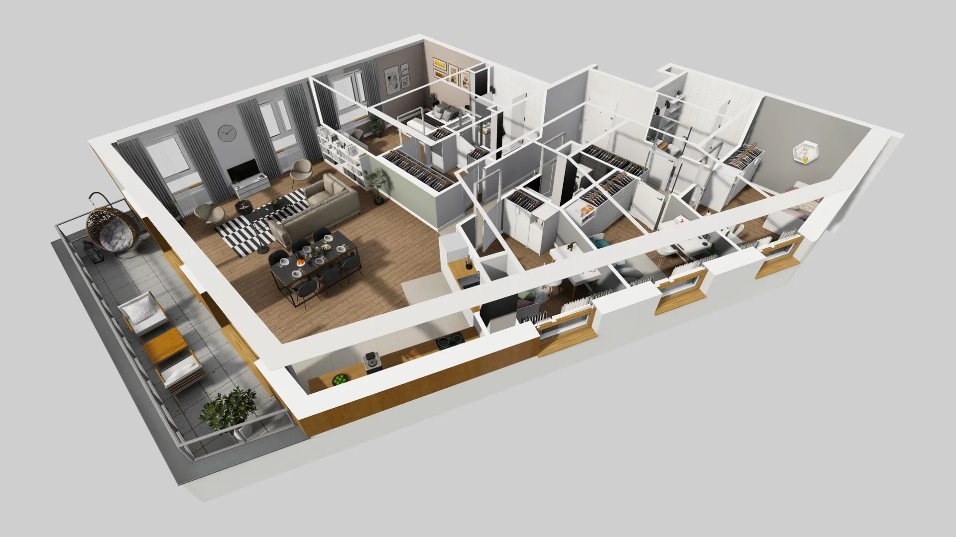 5 pokoi, mieszkanie 123,14 m², piętro 1, oferta nr C/7, Apartamenty Literacka 2, Warszawa, Bielany, Piaski, ul. Literacka