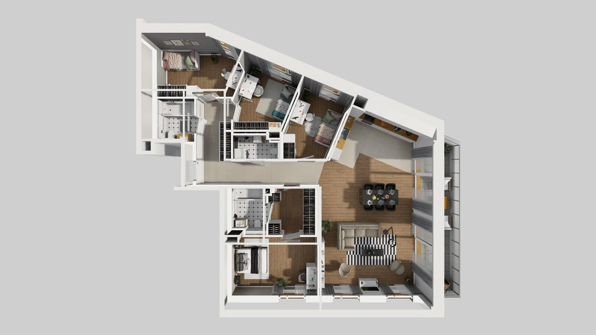 5 pokoi, mieszkanie 123,31 m², piętro 5, oferta nr C/47, Apartamenty Literacka 2, Warszawa, Bielany, Piaski, ul. Literacka