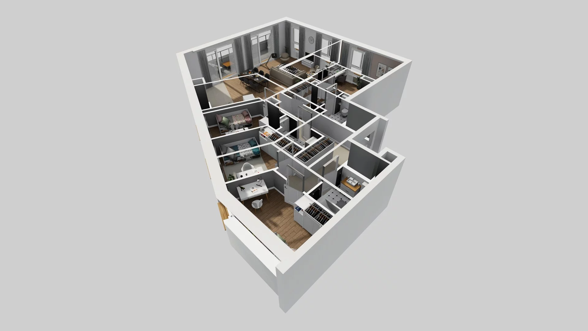 5 pokoi, mieszkanie 123,31 m², piętro 5, oferta nr C/47, Apartamenty Literacka 2, Warszawa, Bielany, Piaski, ul. Literacka