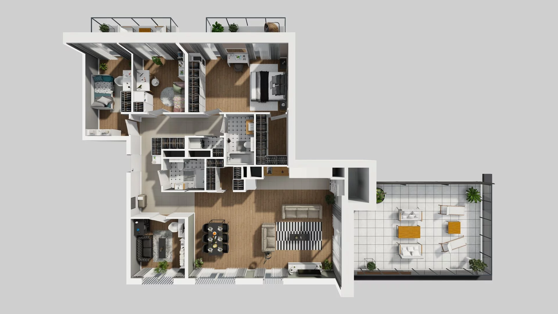 5 pokoi, apartament 136,27 m², piętro 4, oferta nr F/27, Apartamenty Park Matecznego bud. F i G, Kraków, Podgórze, Mateczny, ul. Rydlówka / Nowoorawska