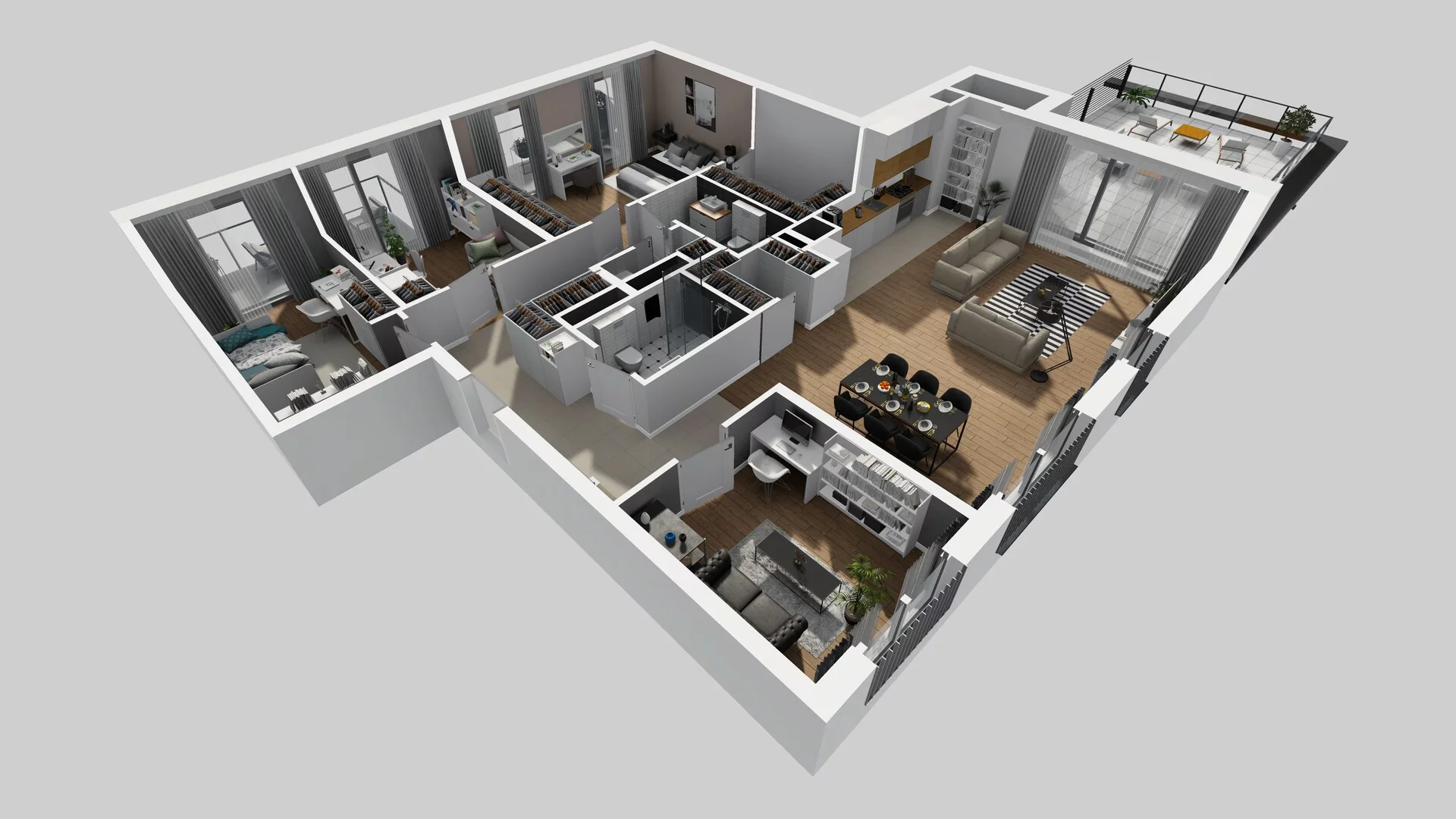 5 pokoi, apartament 136,27 m², piętro 4, oferta nr F/27, Apartamenty Park Matecznego bud. F i G, Kraków, Podgórze, Mateczny, ul. Rydlówka / Nowoorawska