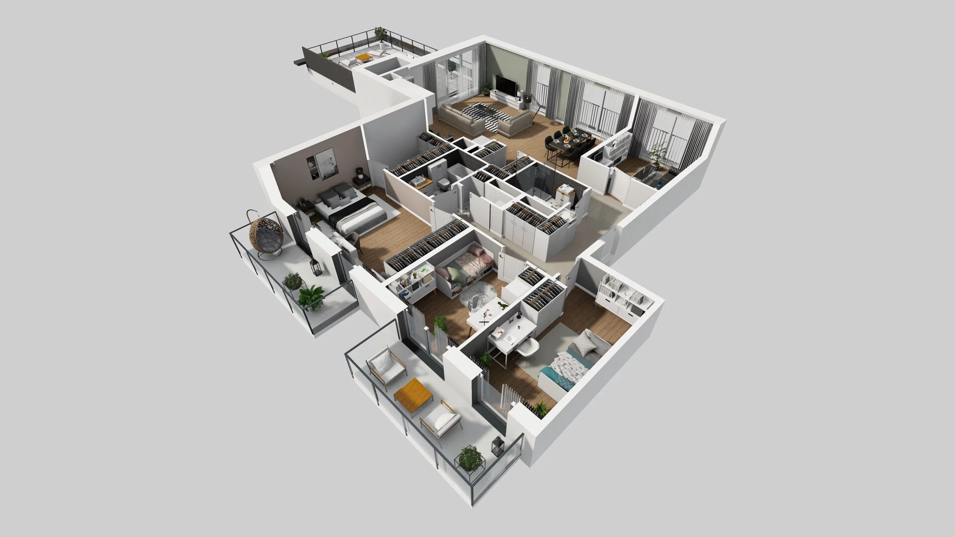 5 pokoi, apartament 136,27 m², piętro 4, oferta nr F/27, Apartamenty Park Matecznego bud. F i G, Kraków, Podgórze, Mateczny, ul. Rydlówka / Nowoorawska