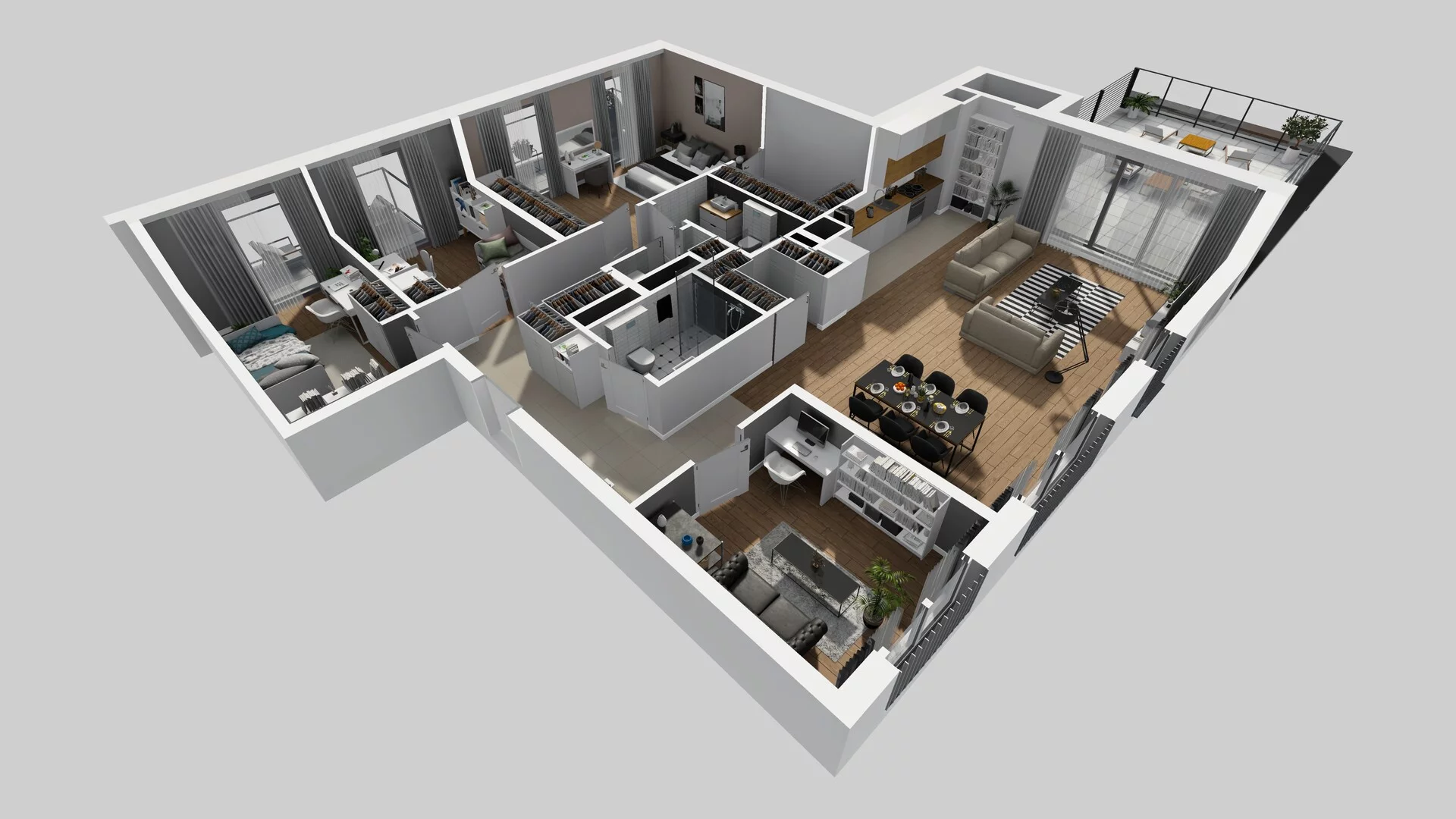 5 pokoi, apartament 136,42 m², piętro 4, oferta nr G/27, Apartamenty Park Matecznego bud. F i G, Kraków, Podgórze, Mateczny, ul. Rydlówka / Nowoorawska