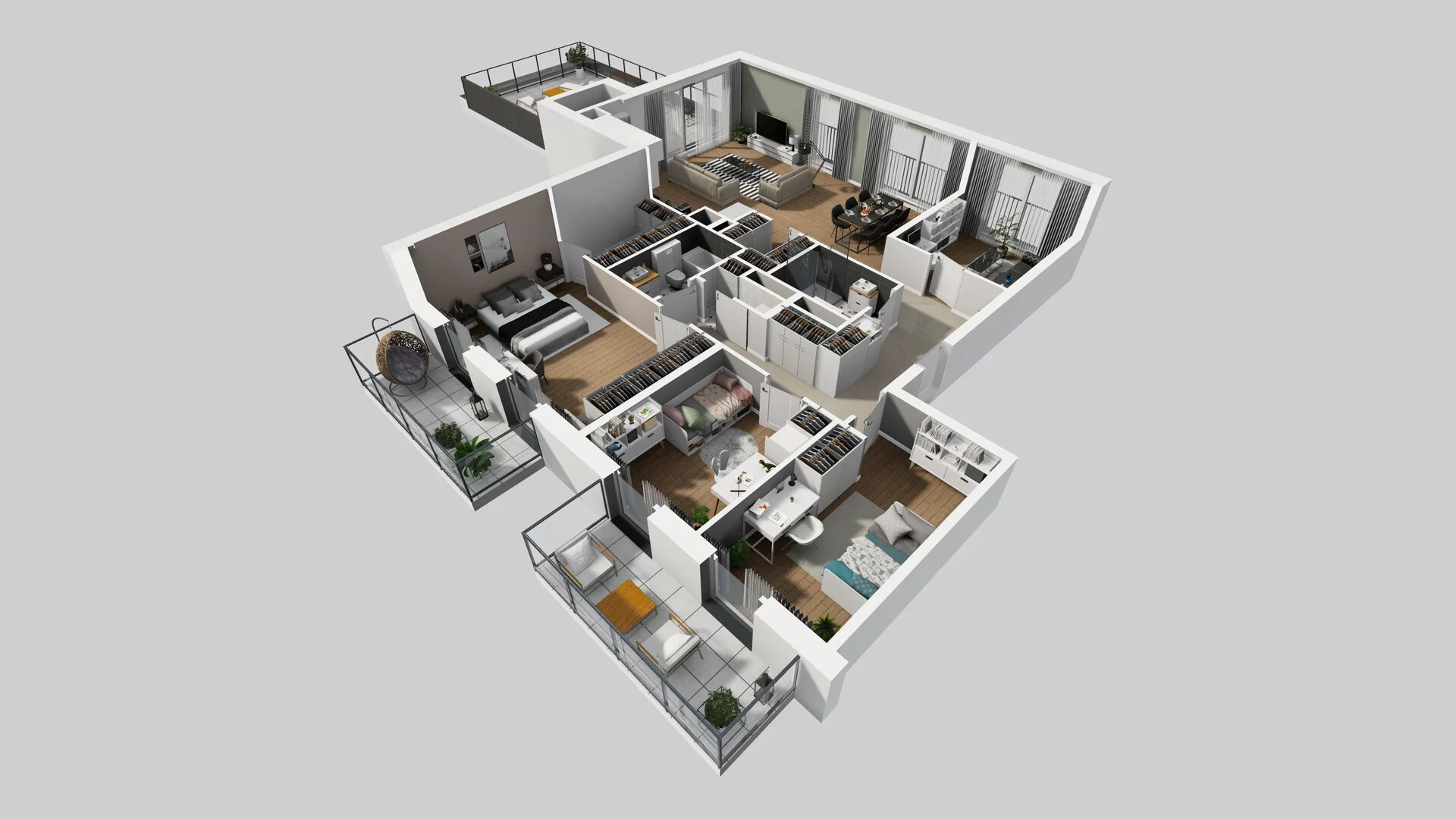 5 pokoi, apartament 136,42 m², piętro 4, oferta nr G/27, Apartamenty Park Matecznego bud. F i G, Kraków, Podgórze, Mateczny, ul. Rydlówka / Nowoorawska