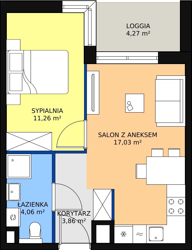 Zalety mieszkania 36.21 m², C/126
