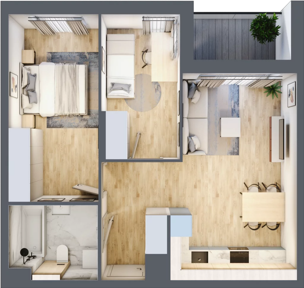 3 pokoje, mieszkanie 52,50 m², piętro 3, oferta nr C/188, Osiedle Wilno 7, Warszawa, Targówek, Elsnerów, ul. Janowiecka