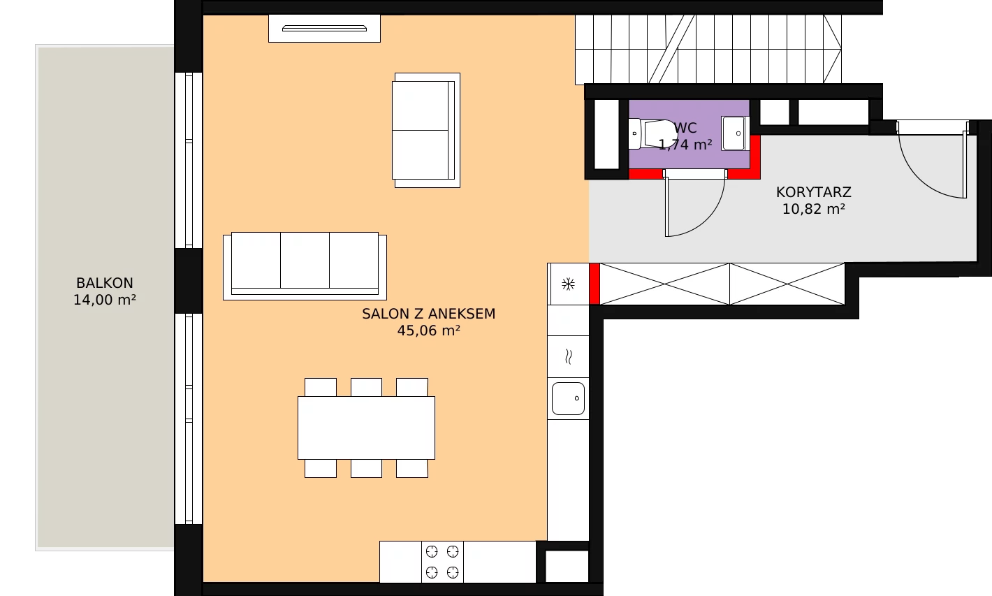 Apartament 163,68 m², piętro 1, oferta nr C/4, Apartamenty Białej Koniczyny, Warszawa, Mokotów, Stegny, ul. Białej Koniczyny 5