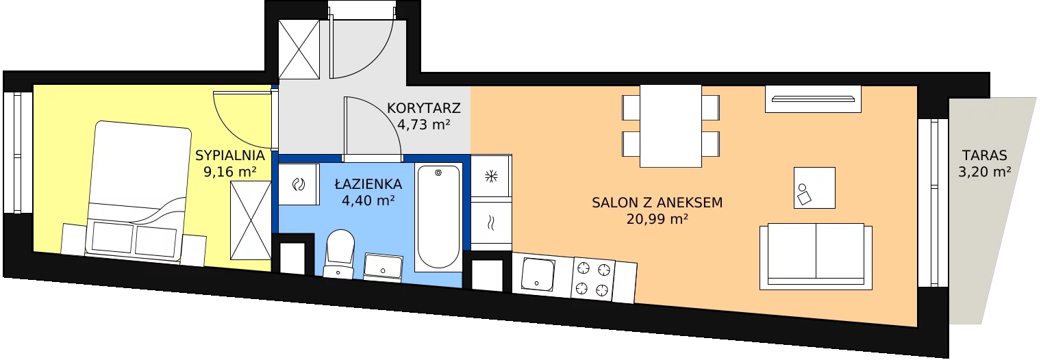Zalety mieszkania 39.28 m², E/4