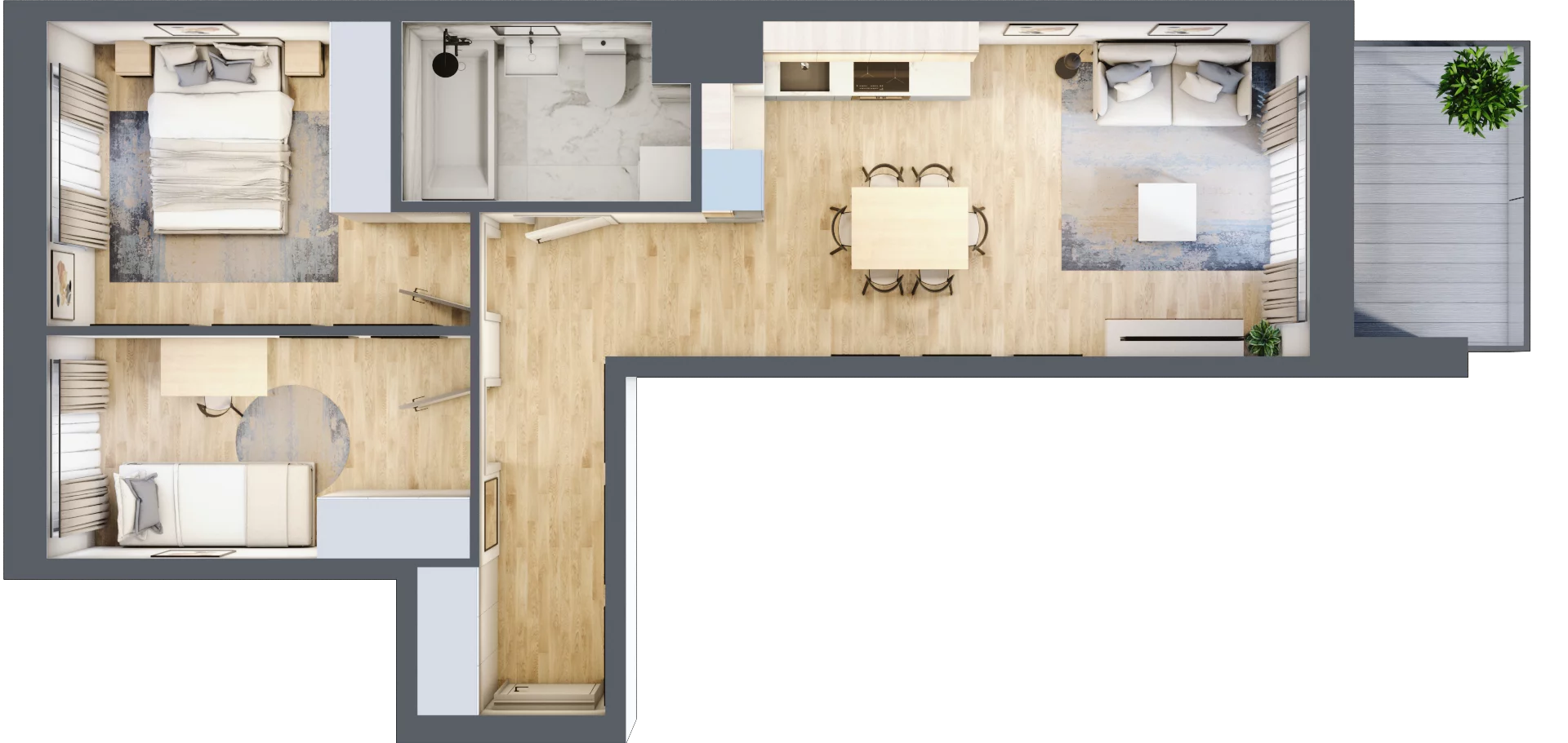 3 pokoje, mieszkanie 52,82 m², piętro 6, oferta nr E/25, 29. Aleja, Kraków, Stare Miasto, Warszawskie, ul. Prandoty 10c / al. 29 Listopada