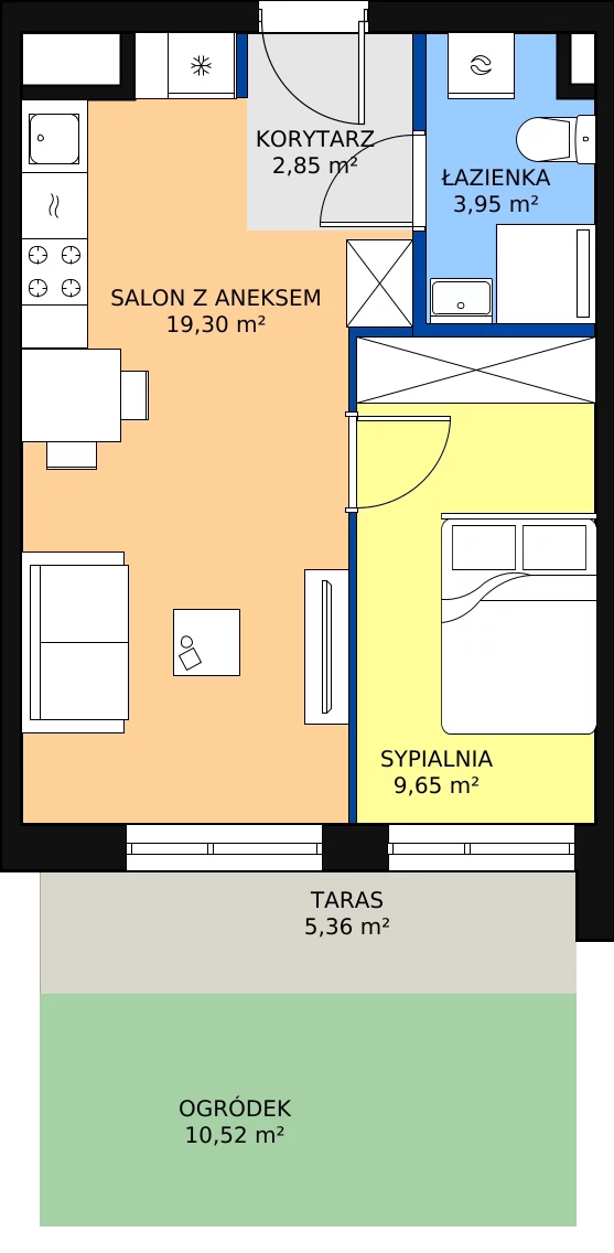 Zalety mieszkania 35.75 m², E/30