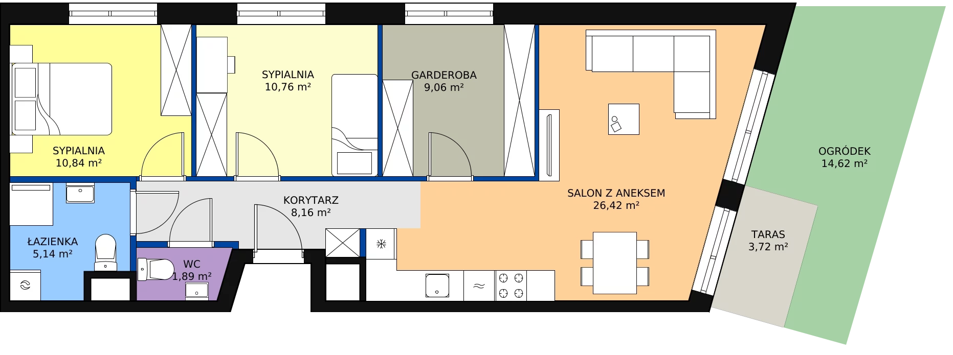 Zalety mieszkania 72.27 m², E/77