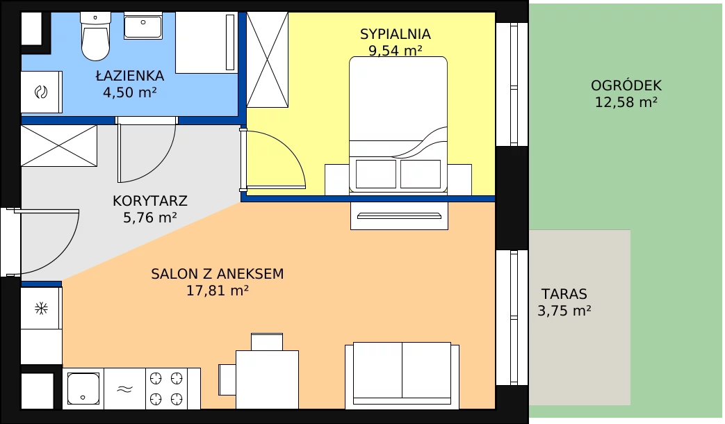 Zalety mieszkania 37.61 m², E/79