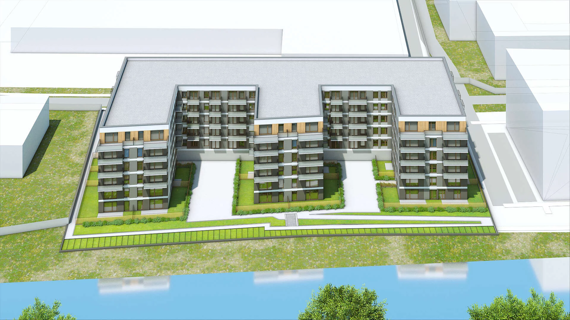 Wirtualna makieta 3D inwestycji Apartamenty Nad Rzeką