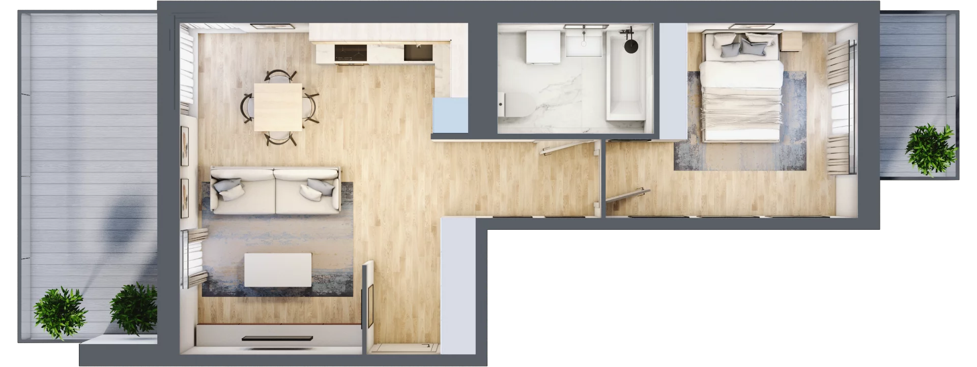 2 pokoje, apartament 48,26 m², piętro 2, oferta nr B/94, Apartamenty Park Matecznego, Kraków, Podgórze, Mateczny, ul. Rydlówka 5