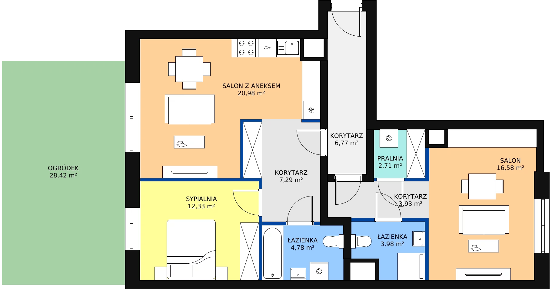 Zalety apartamentu 79.35 m², D/26