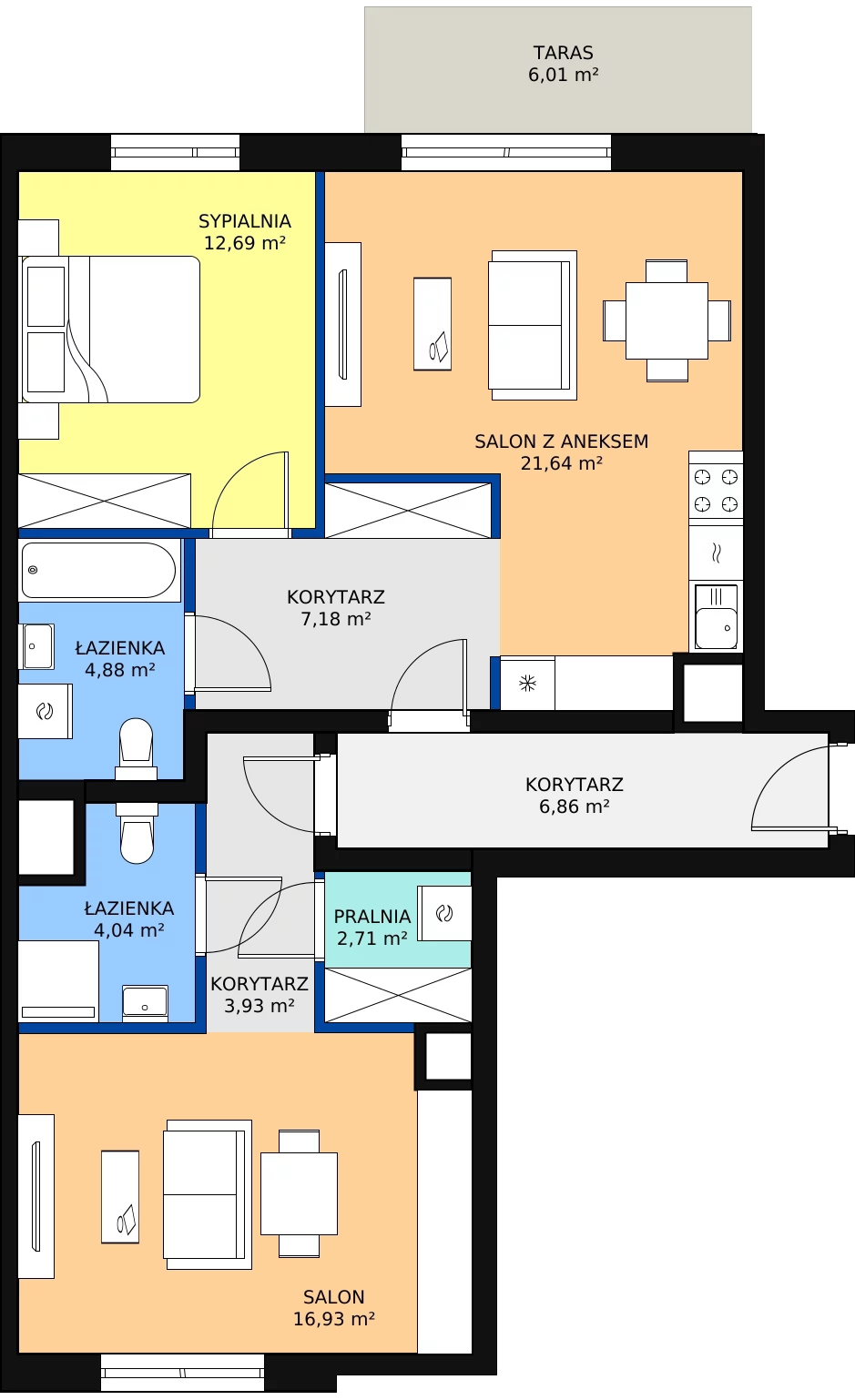 Zalety apartamentu 80.86 m², D/29
