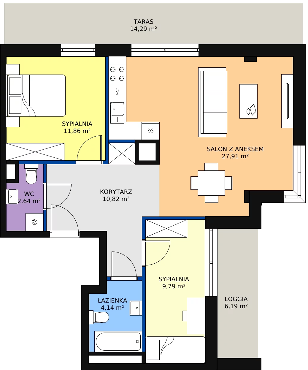 Zalety apartamentu 67.16 m², D/30