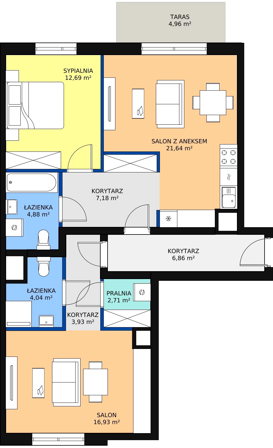Zalety apartamentu 80.86 m², D/32