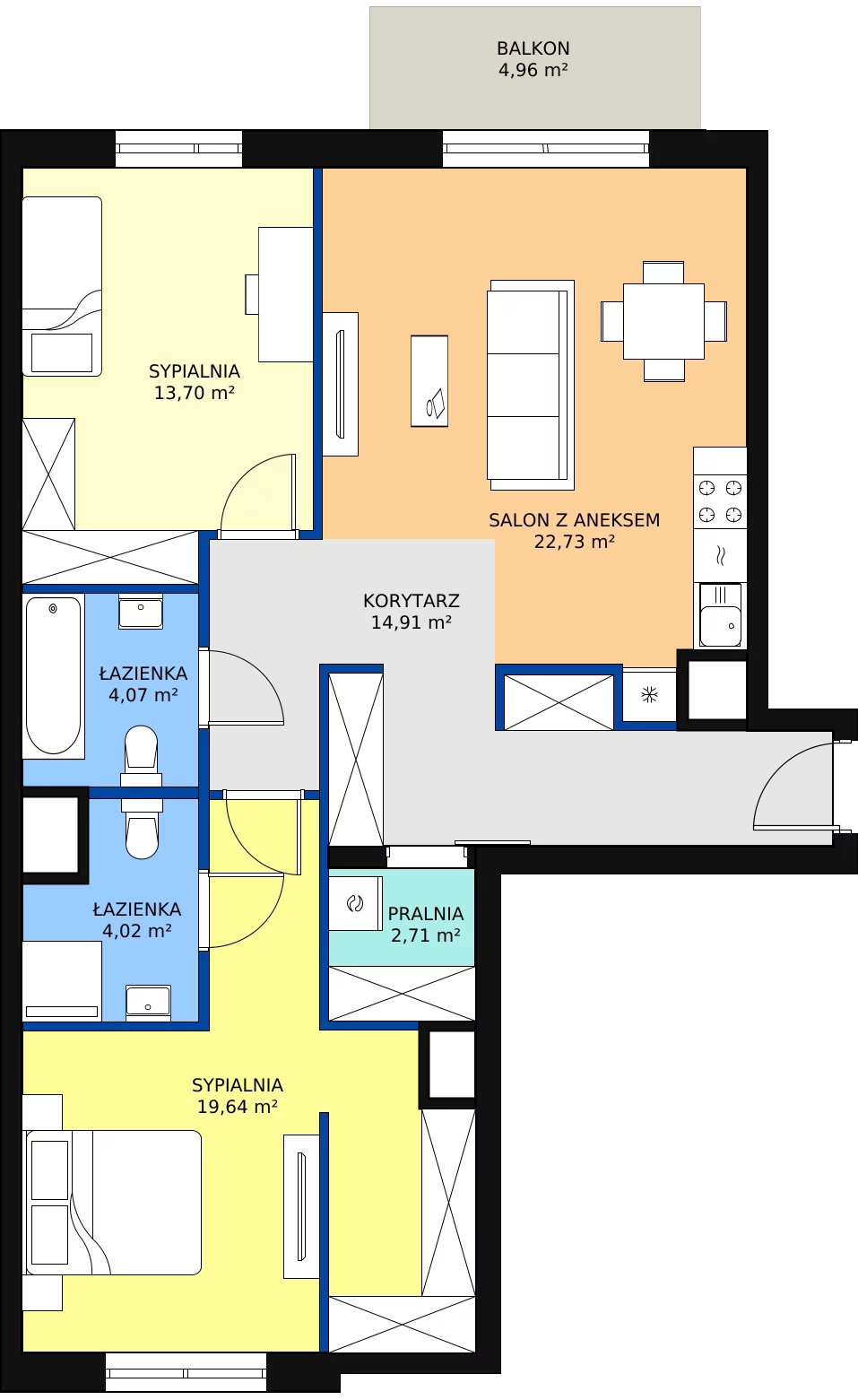 Zalety apartamentu 81.78 m², D/35