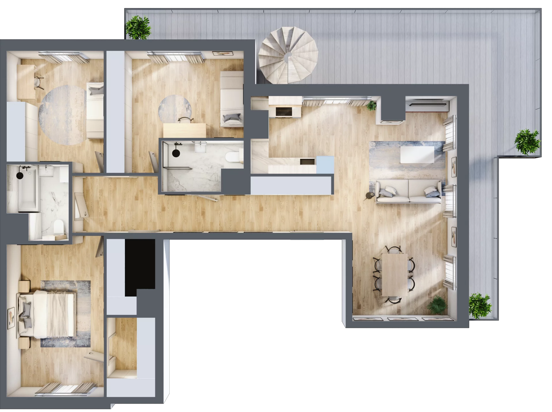 4 pokoje, apartament 110,75 m², piętro 6, oferta nr D/43, Apartamenty Park Matecznego, Kraków, Podgórze, Mateczny, ul. Rydlówka 5