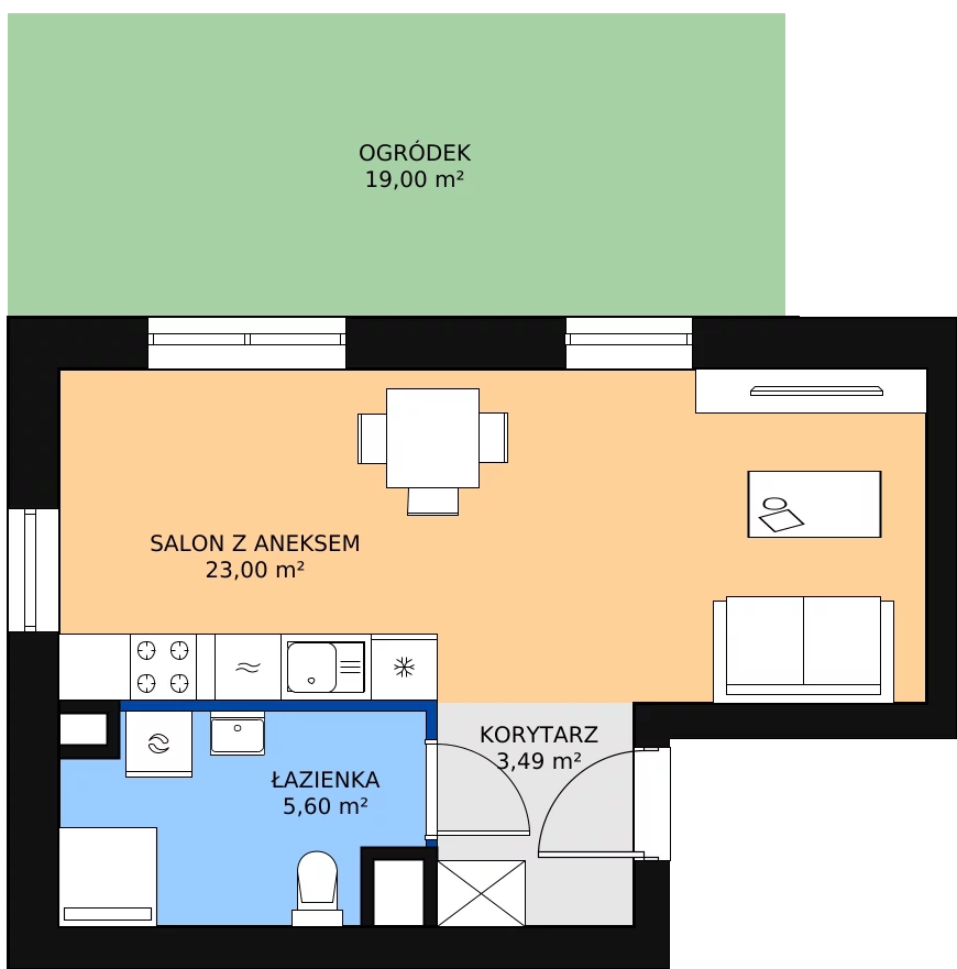 Zalety apartamentu 32.09 m², D/72