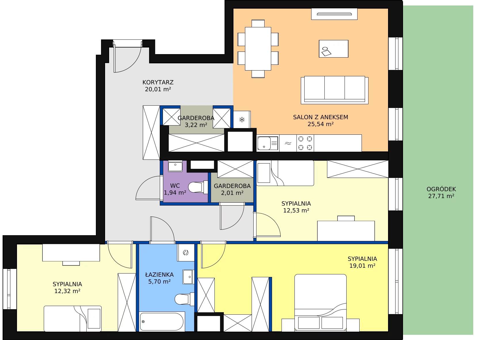 Zalety apartamentu 102.28 m², E/21